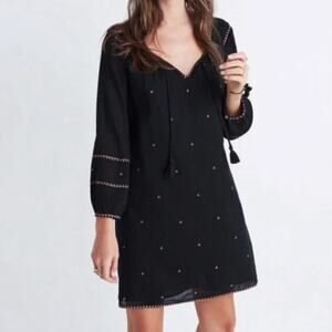 Madewell Signal Embroidered Boho Dress - L